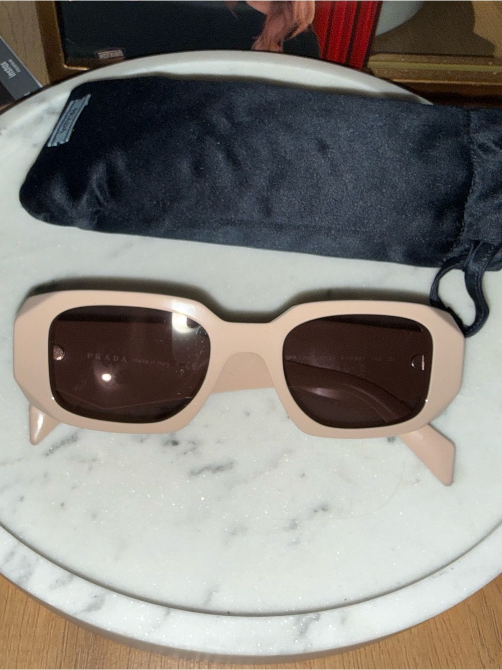 Prada Blush Pink Square Sunglasses
